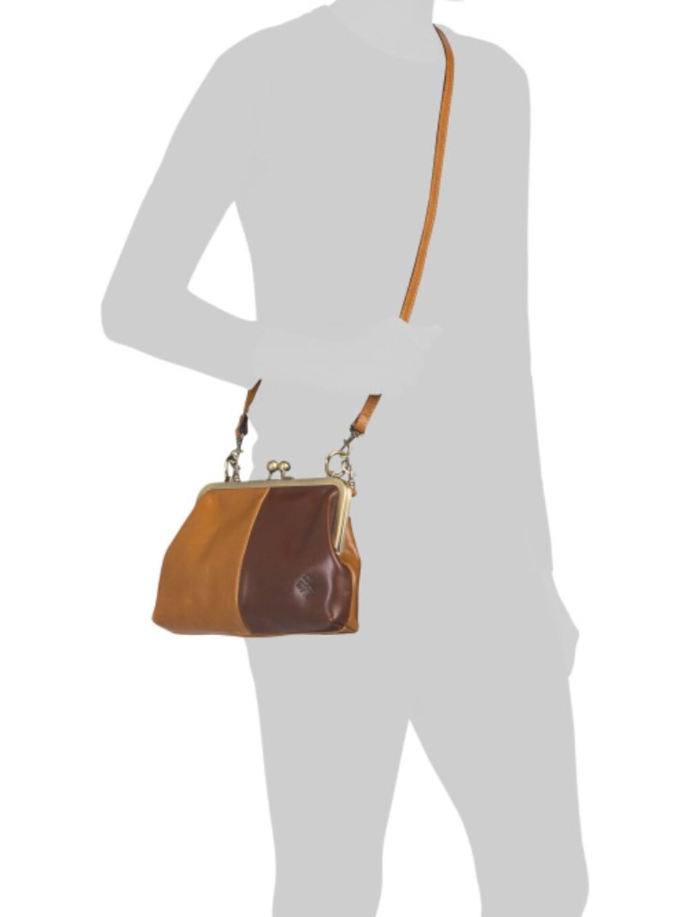 PATRICIA NASH Leather Kiss Lock Vione Framed Top Handle Crossbody - Picture 2 of 5